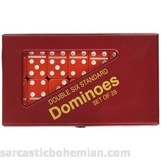 CHH 2408L-RD Double 6 Standard Domino Set with Matching Vinyl Case Red and White B00LSZOS04